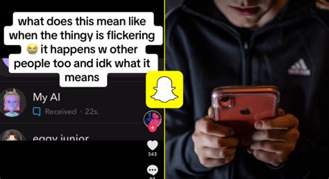 what does the blinking mean on snapchat